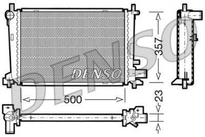 Radiator, engine cooling DENSO DRM10038