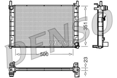 Radiator, engine cooling DENSO DRM10045
