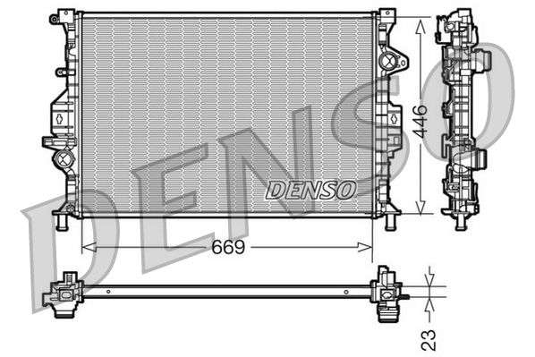 DENSO DRM10077 Radiator, engine cooling