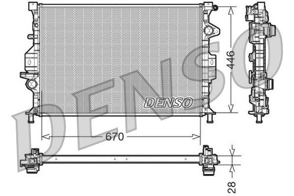 DENSO DRM10088 Radiator, engine cooling