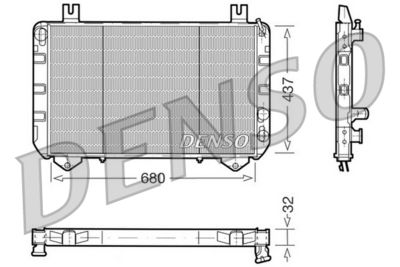 Radiator, engine cooling DENSO DRM10093