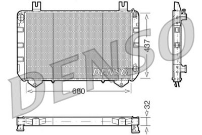 Radiator, engine cooling DENSO DRM10094