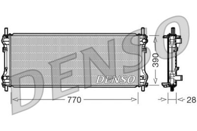 Radiator, engine cooling DENSO DRM10103