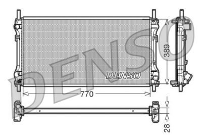 Radiator, engine cooling DENSO DRM10104
