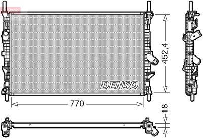 Radiator, engine cooling DENSO DRM10111