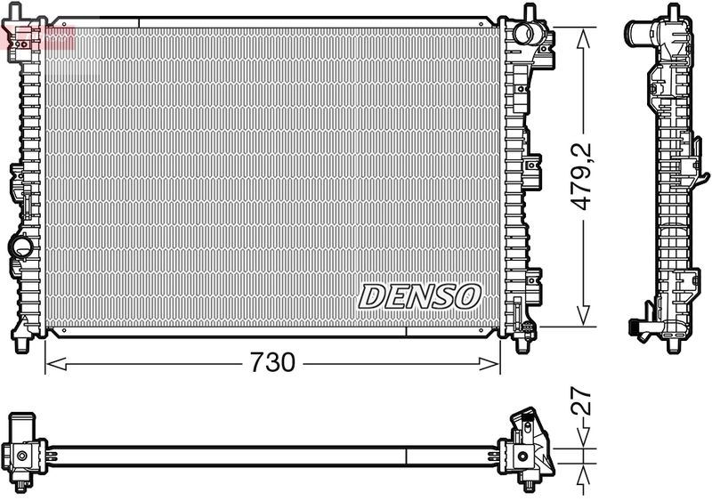 DENSO DRM10112 Radiator, engine cooling