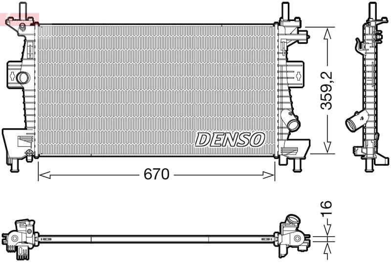DENSO DRM10114 Radiator, engine cooling