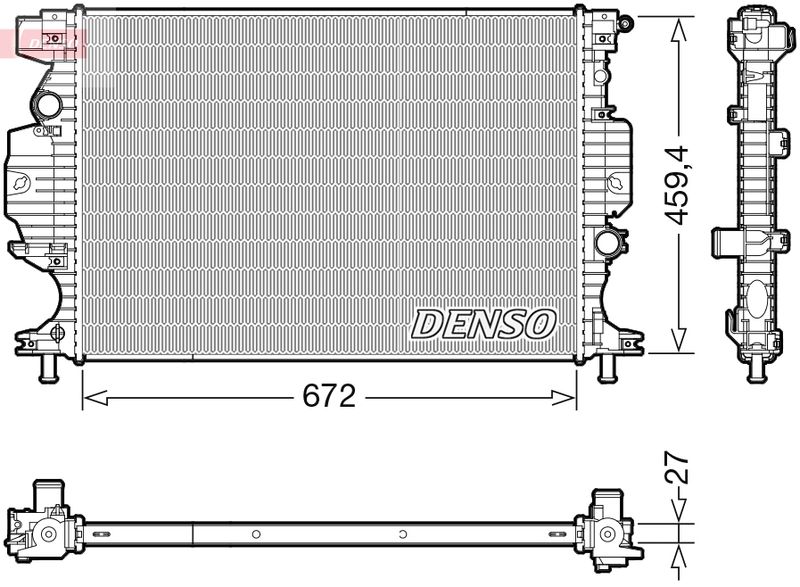 DENSO DRM10120 Radiator, engine cooling