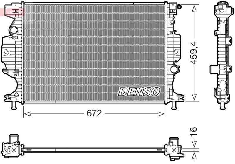 DENSO DRM10121 Radiator, engine cooling