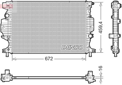 Radiator, engine cooling DENSO DRM10121