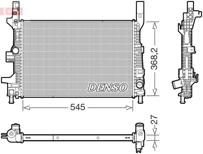 DENSO DRM10122 Radiator, engine cooling