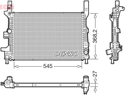 Radiator, engine cooling DENSO DRM10122