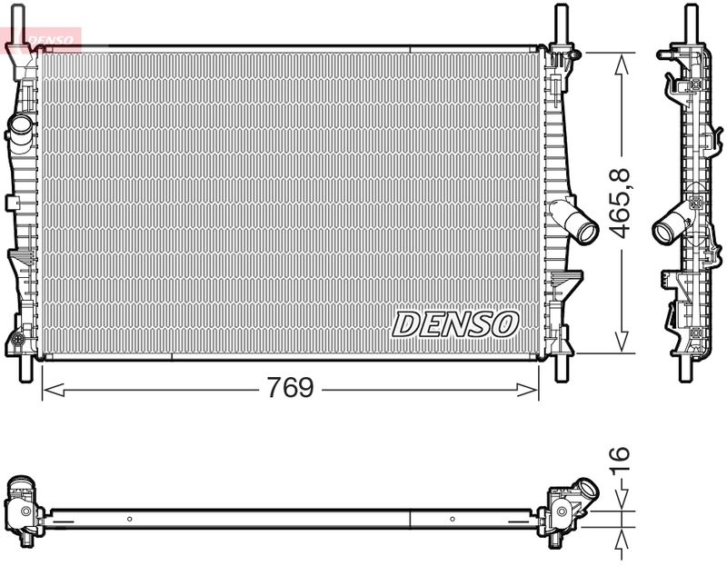 DENSO DRM10124 Radiator, engine cooling