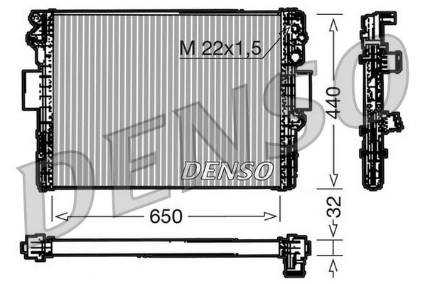 DENSO DRM12005 Radiator, engine cooling