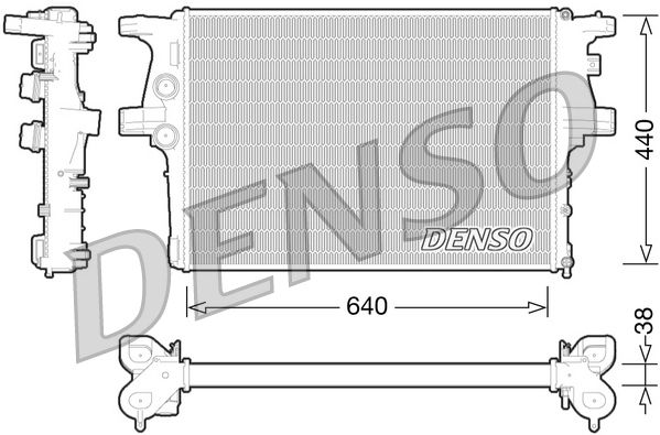 DENSO DRM12008 Radiator, engine cooling