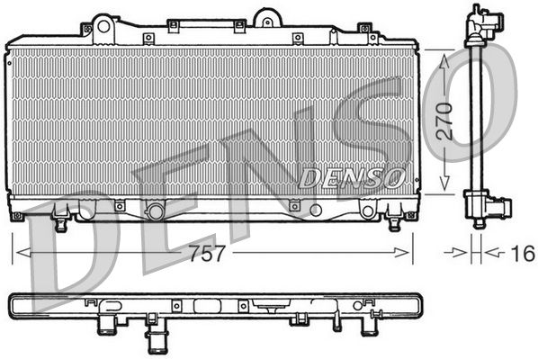DENSO DRM13002 Radiator, engine cooling