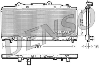 Radiator, engine cooling DENSO DRM13002