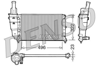 Radiator, engine cooling DENSO DRM13003