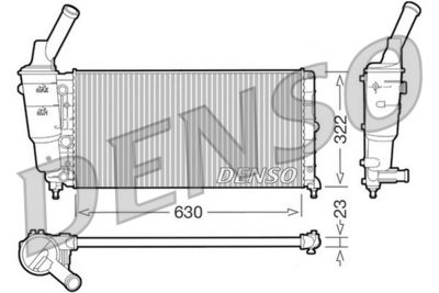 Radiator, engine cooling DENSO DRM13005
