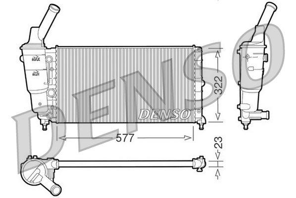 DENSO DRM13006 Radiator, engine cooling