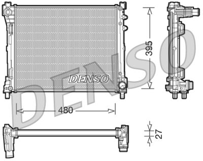 Radiator, engine cooling DENSO DRM13014