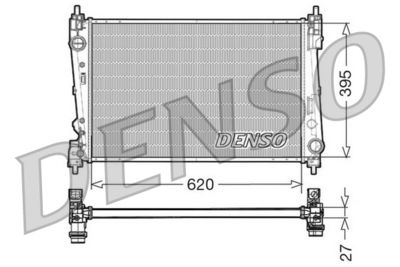 Radiator, engine cooling DENSO DRM13015
