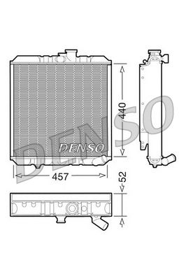 Radiator, engine cooling DENSO DRM14001