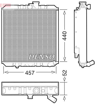 Radiator, engine cooling DENSO DRM14002