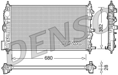 Radiator, engine cooling DENSO DRM15005