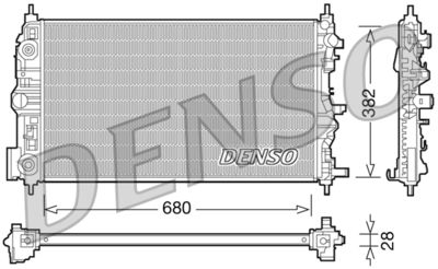 Radiator, engine cooling DENSO DRM15006