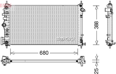 Radiator, engine cooling DENSO DRM15007
