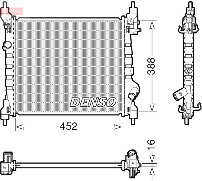 DENSO DRM15014 Radiator, engine cooling