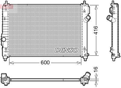 Radiator, engine cooling DENSO DRM15015