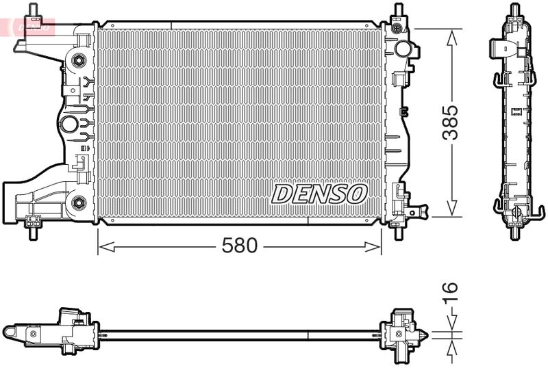 DENSO DRM15016 Radiator, engine cooling
