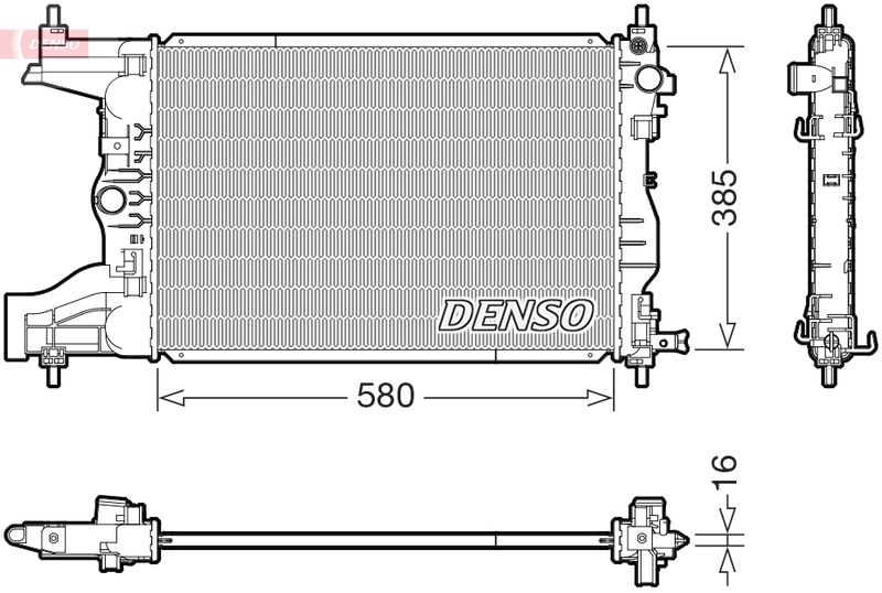 DENSO DRM15017 Radiator, engine cooling