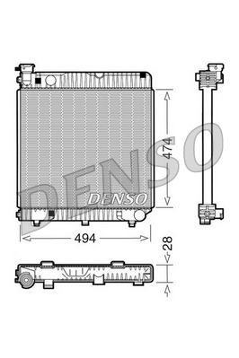 Radiator, engine cooling DENSO DRM17001