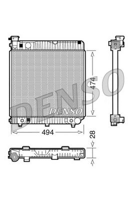 Radiator, engine cooling DENSO DRM17002