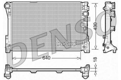 Radiator, engine cooling DENSO DRM17005