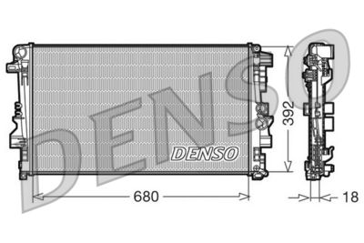 Radiator, engine cooling DENSO DRM17012