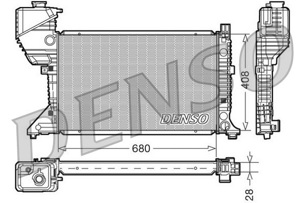 DENSO DRM17015 Radiator, engine cooling
