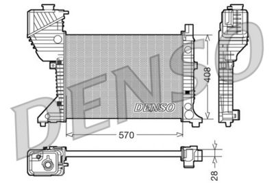Radiator, engine cooling DENSO DRM17016