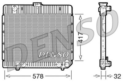 Radiator, engine cooling DENSO DRM17024