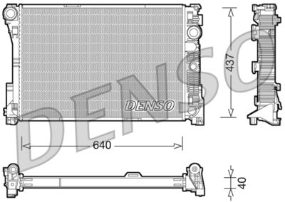 Radiator, engine cooling DENSO DRM17045