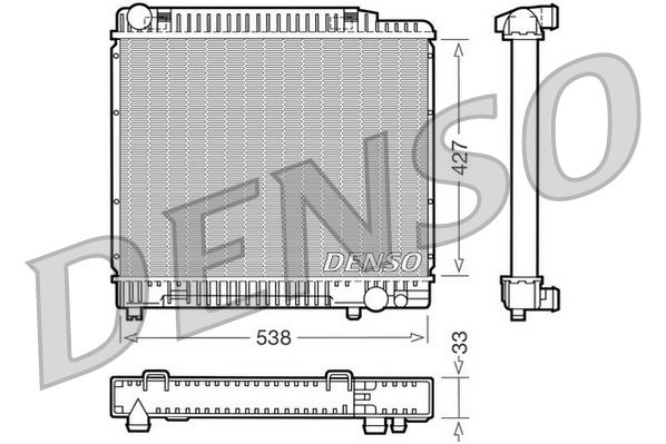 DENSO DRM17050 Radiator, engine cooling