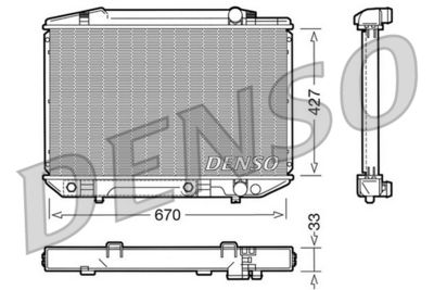 Radiator, engine cooling DENSO DRM17051