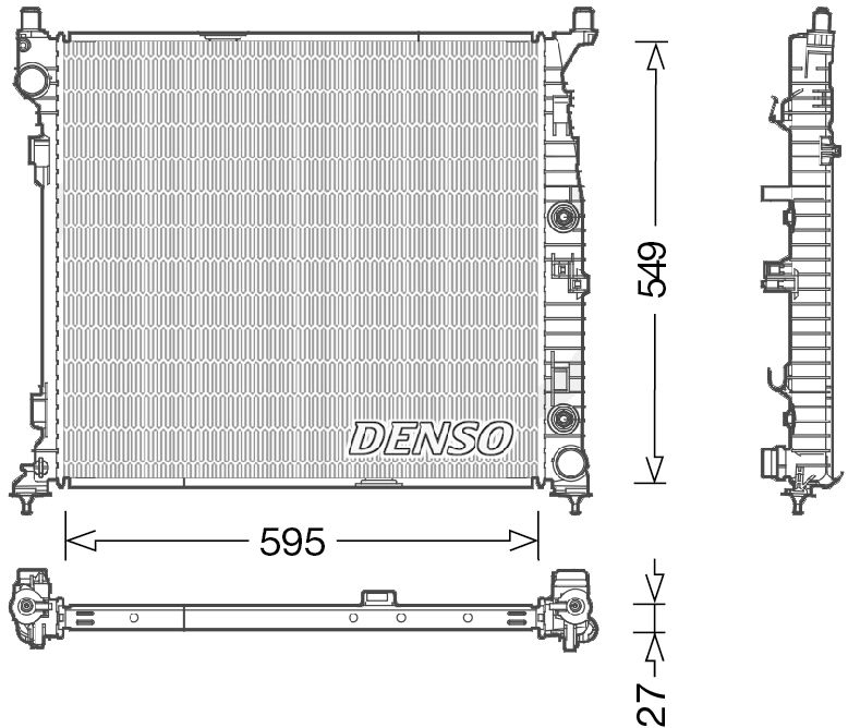 DENSO DRM17055 Radiator, engine cooling