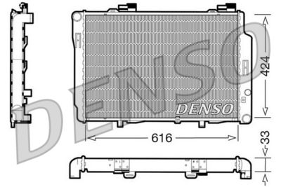 Radiator, engine cooling DENSO DRM17070
