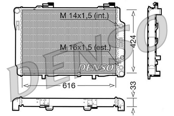 DENSO DRM17071 Radiator, engine cooling