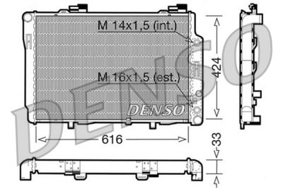Radiator, engine cooling DENSO DRM17071