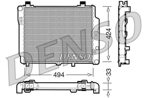 DENSO DRM17074 Radiator, engine cooling